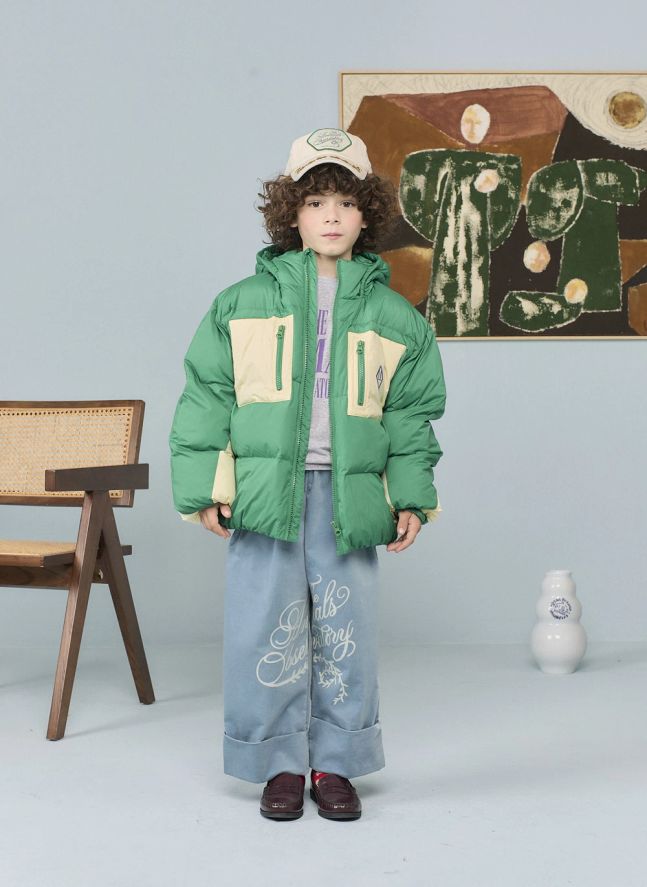 Doudoune Roadrunner Colorblock Fibres Recyclées | Vert