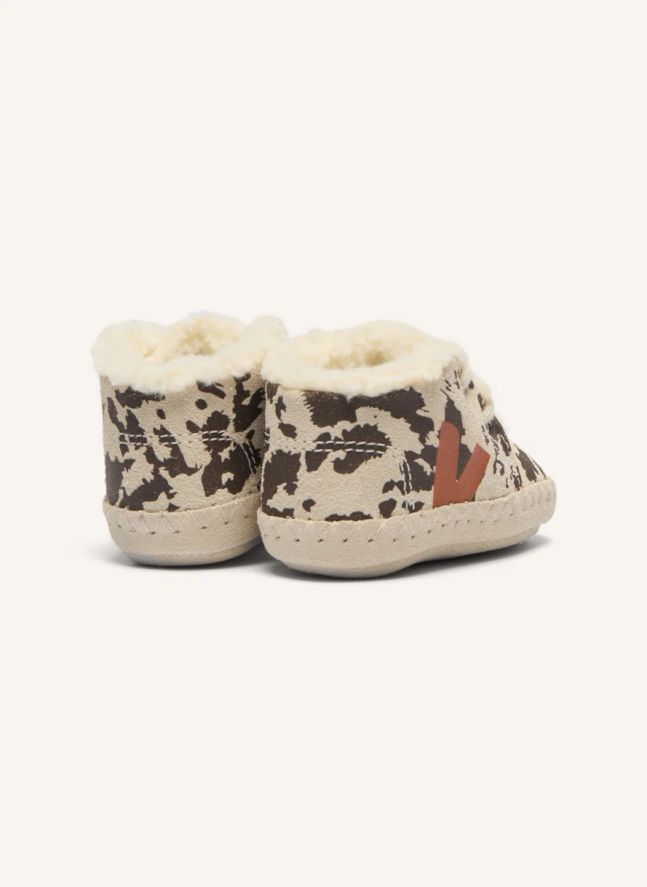 Chaussons Fourrés Vache | Marron