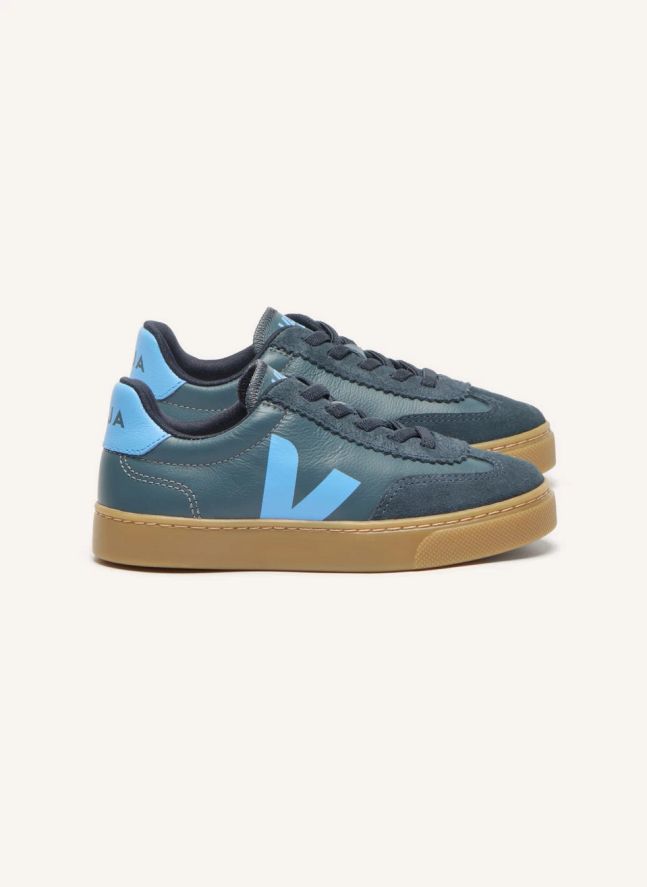 Baskets Lacets Elastiqués Small Volley Cuir O.T | Bleu
