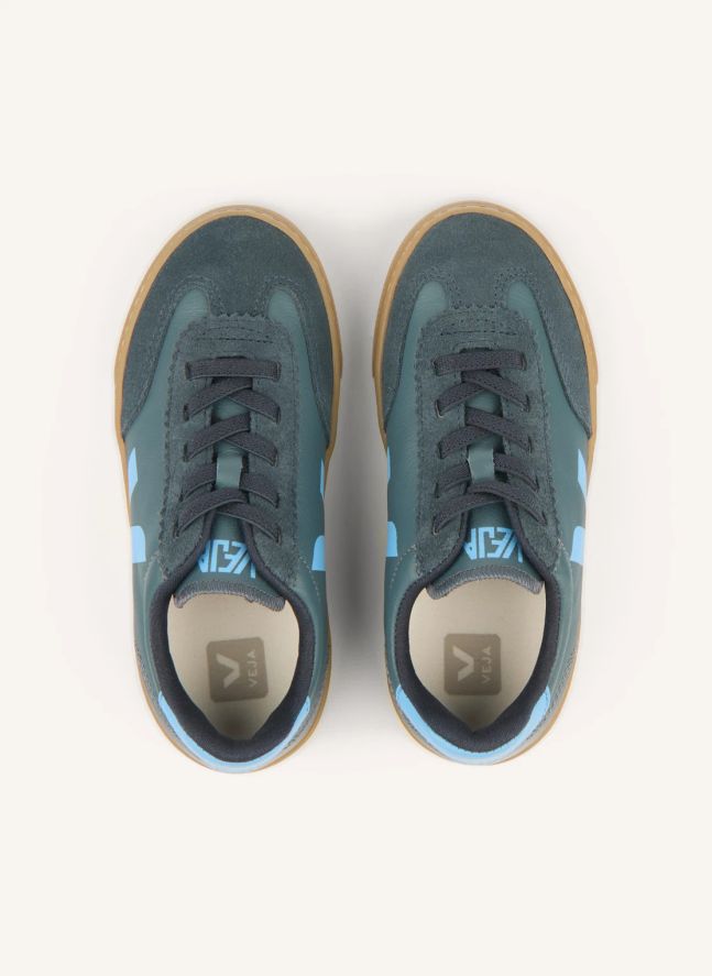 Baskets Lacets Elastiqués Small Volley Cuir O.T | Bleu