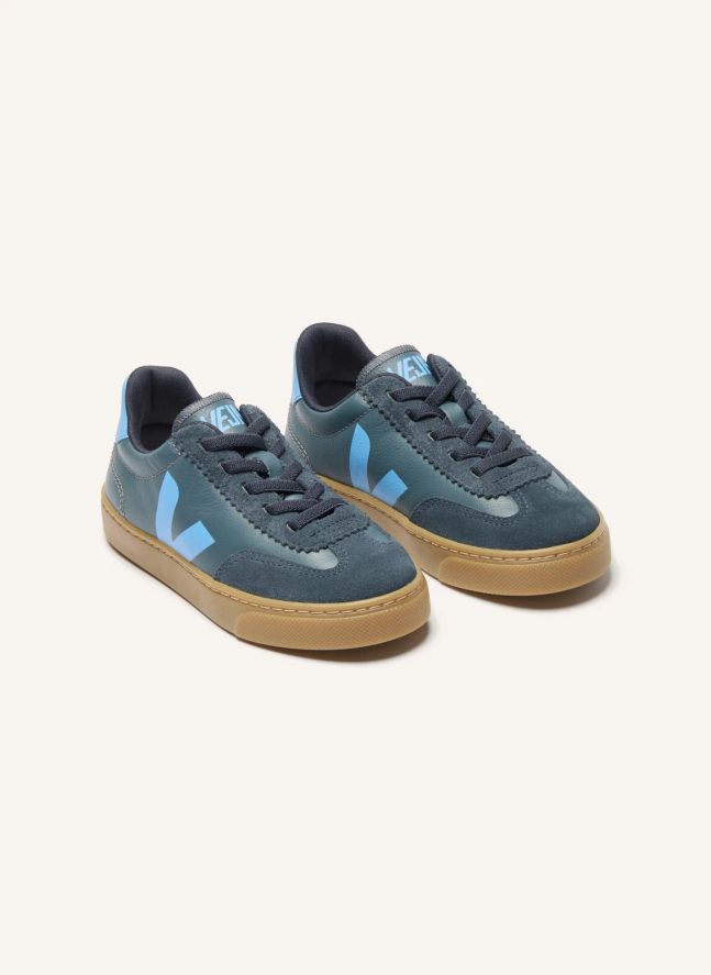 Baskets Lacets Elastiqués Small Volley Cuir O.T | Bleu