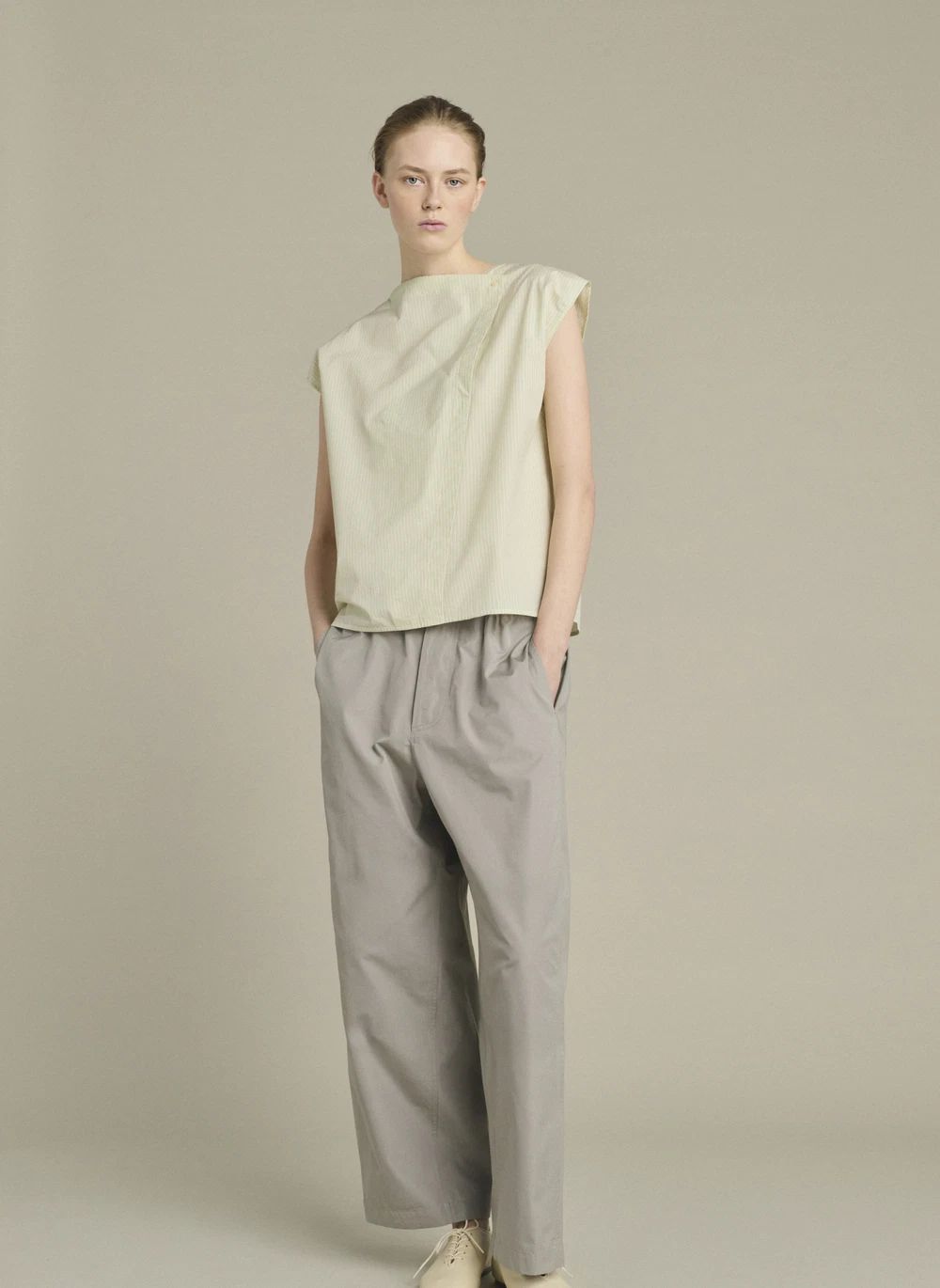 Blouse Lorena Coton | Vert pâle- Image produit n°4