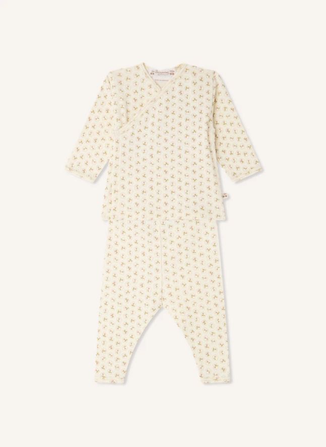 Ensemble Timao Cerises Coton Bio | Ecru