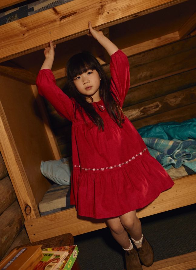 Robe Brodée | Rouge