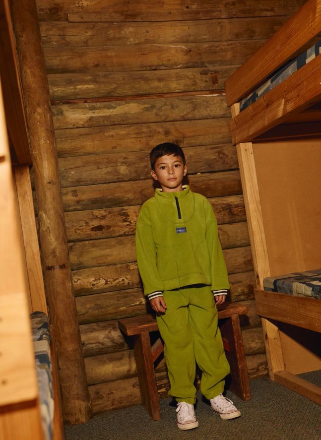 Sweat Zippé Polaire | Vert forêt