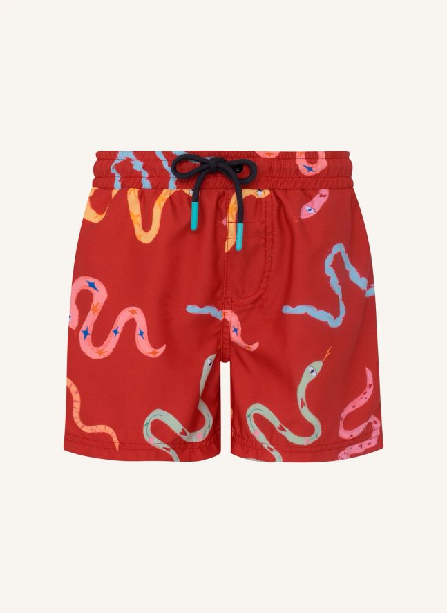 Short de Bain Serpents | Rouge