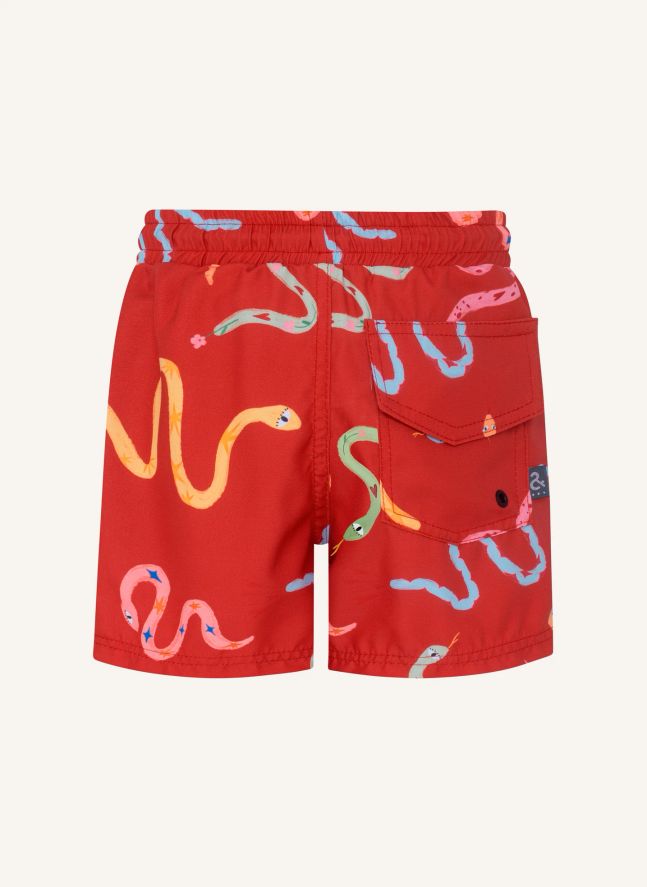 Short de Bain Serpents | Rouge