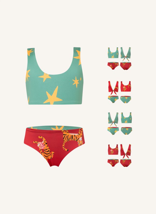 Maillot de Bain Knot Tigres | Vert
