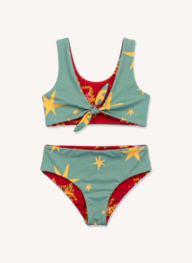 Maillot de Bain Knot Tigres | Vert