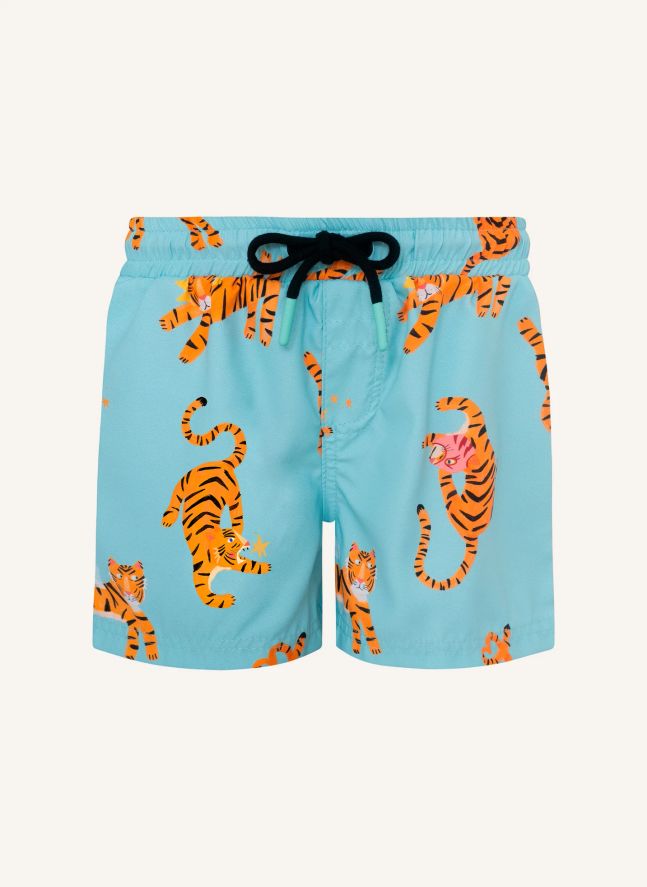 Short de Bain Tigres | Bleu Clair