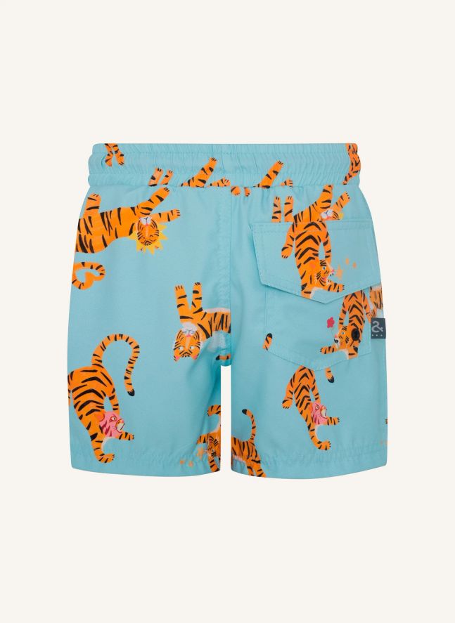 Short de Bain Tigres | Bleu Clair