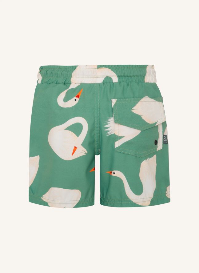 Short de Bain Cygnes | Vert