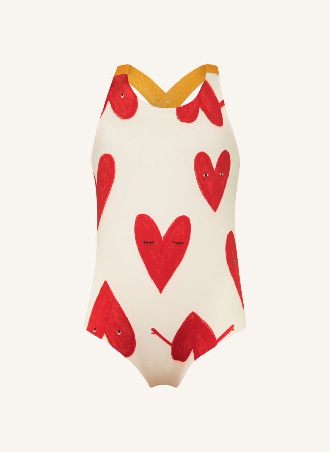 Maillot de Bain Croisé Cœurs | Crème