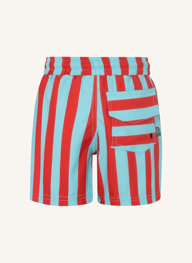 Short de Bain Rayé | Rouge