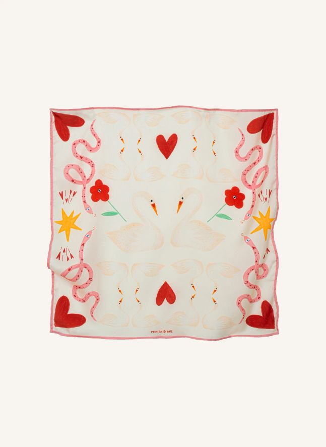 Foulard Cygnes | Crème
