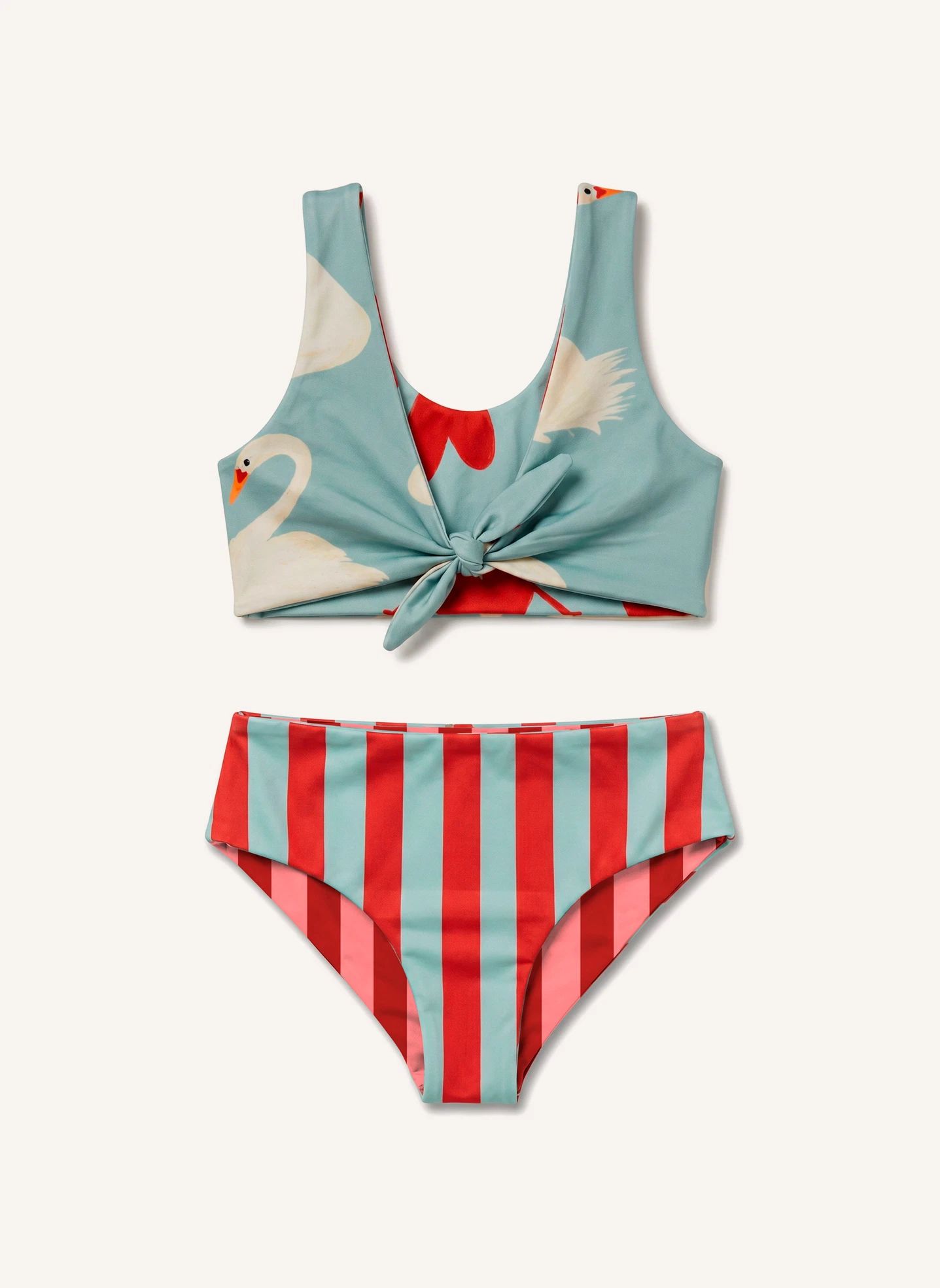 Maillot de Bain Knot Cœurs | Bleu- Image produit n°3