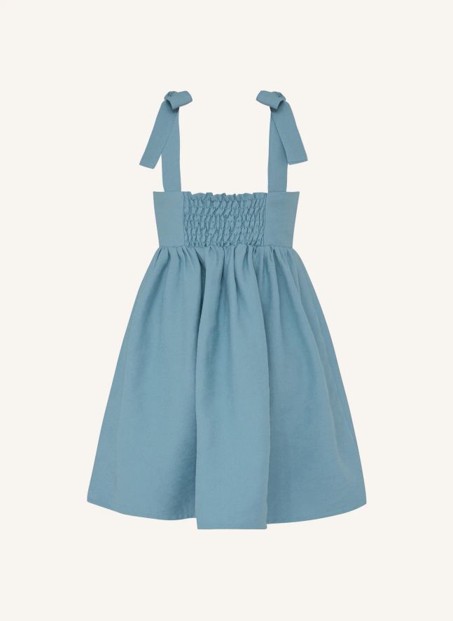 Robe Boutonnée Poches Cœurs | Bleu