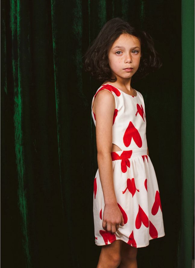 Robe Queen Cœurs | Crème
