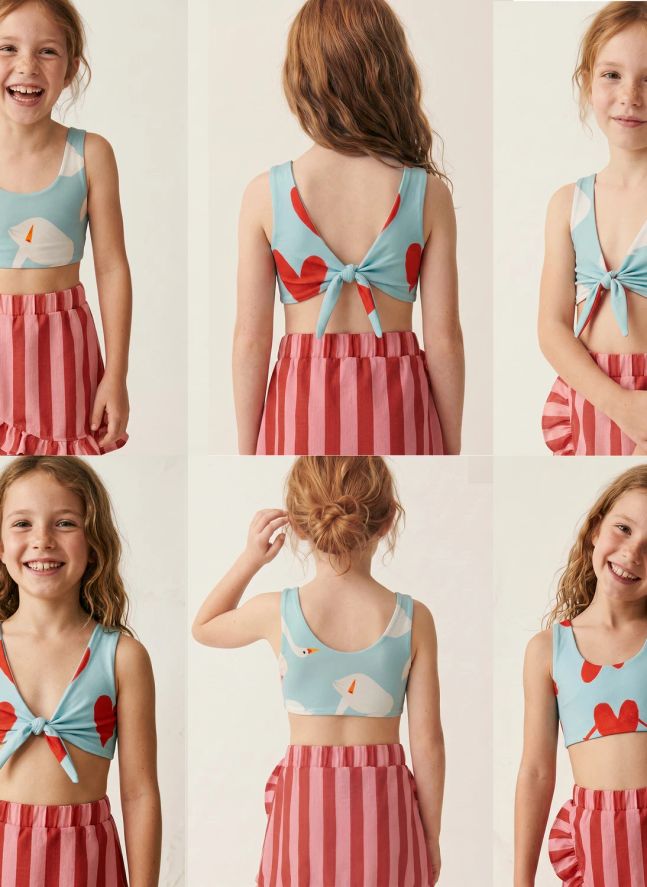 Bañador Knot Corazones | Azul