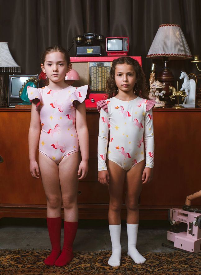 Maillot de Bain Manches Longues Pegases | Crème
