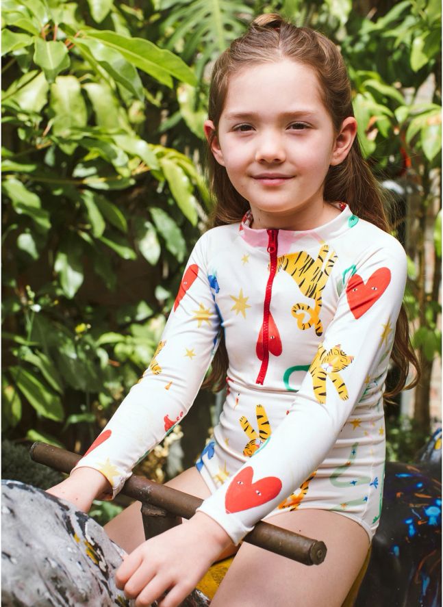 Maillot de Bain Manches Longues Imagination | Crème