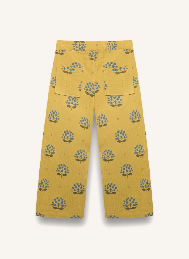 Pantalon Arboleda Fleurs Coton Bio | Jaune