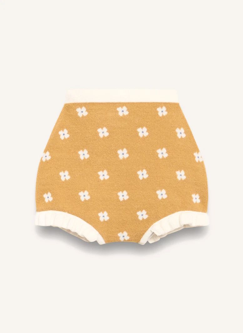 Short Fleuri | Jaune moutarde- Image produit n°0
