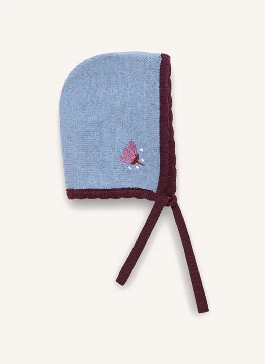 Bonnet Brodé | Bleu gris