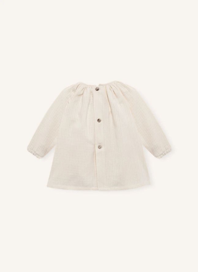 Blouse Brodée Fleurs Coton Bio | Ivoire