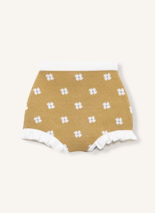 Short Fleuri | Jaune moutarde- Image produit n°5