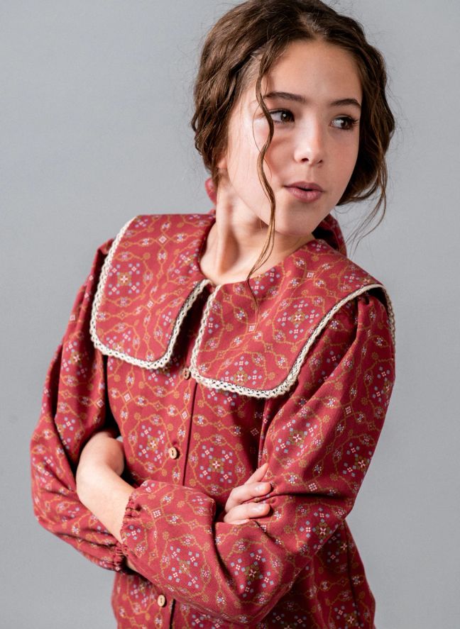 Chemisier Ribera Coton Bio | Bordeaux