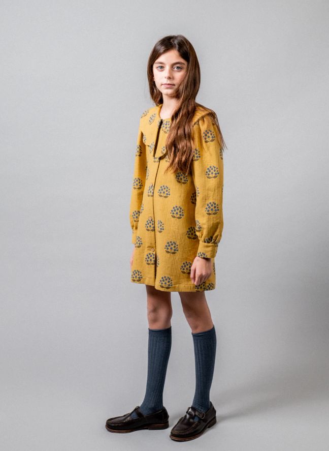 Robe Arboleda Fleurs Coton Bio | Jaune