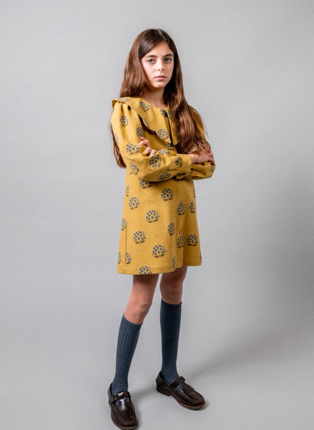 Robe Arboleda Fleurs Coton Bio | Jaune