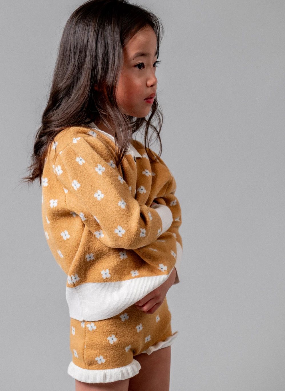 Short Fleuri | Jaune moutarde- Image produit n°4