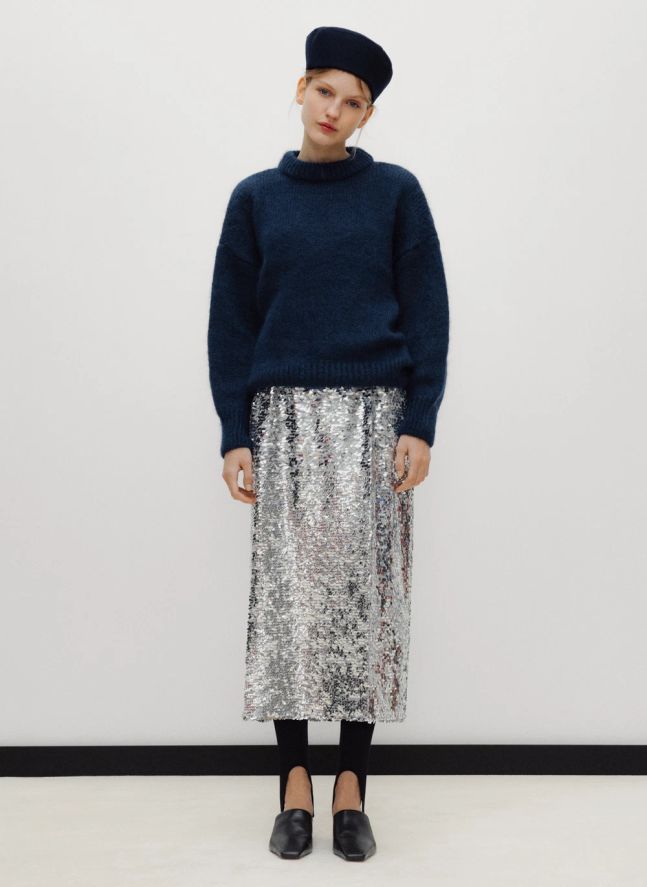 Jupe Muse Sequin | Argenté