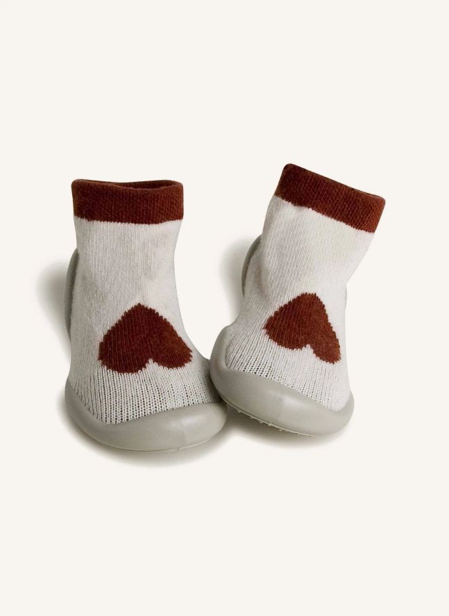 Chaussons Cœur | Ecru