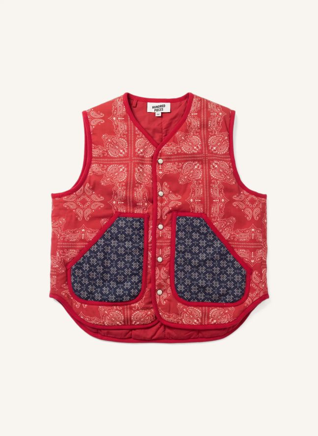 Veste Sans Manches Maria Bandana | Rouge foncé