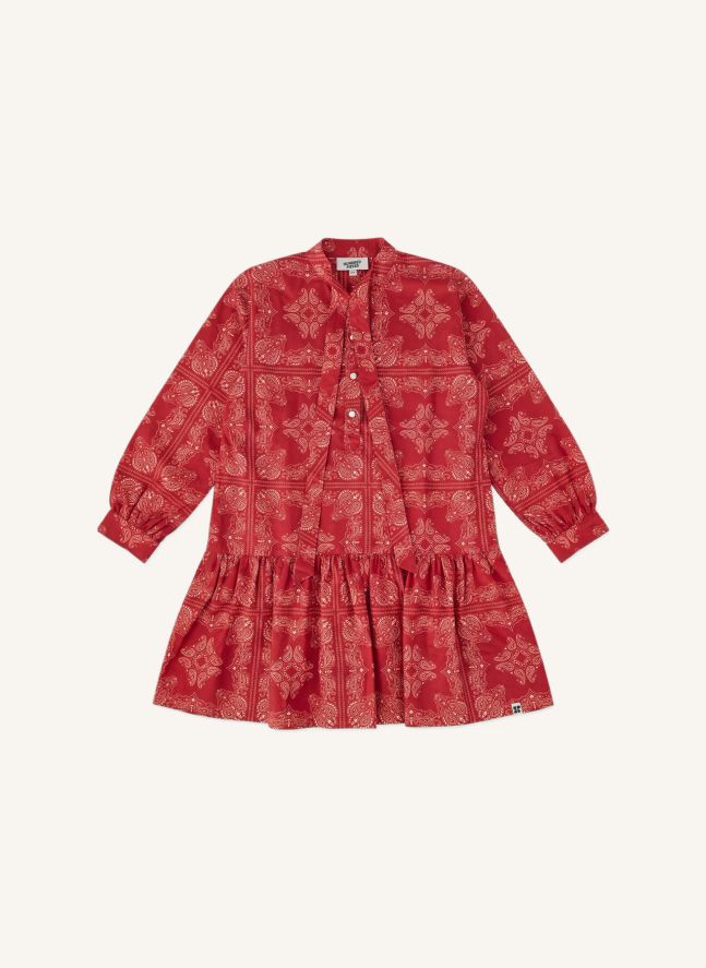 Robe Romy Bandana | Rouge foncé