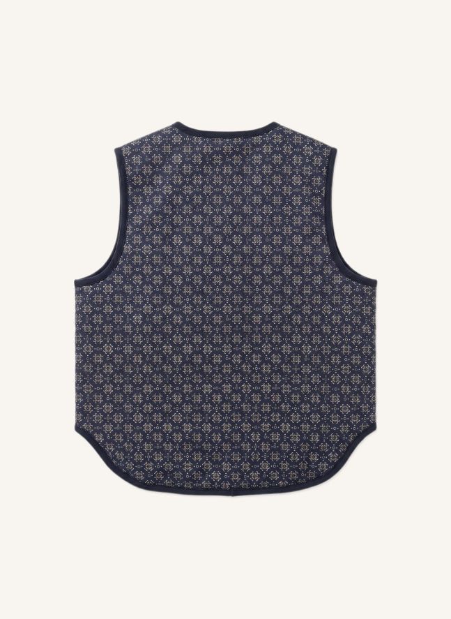Veste Sans Manches Maria Bandana | Bleu indigo