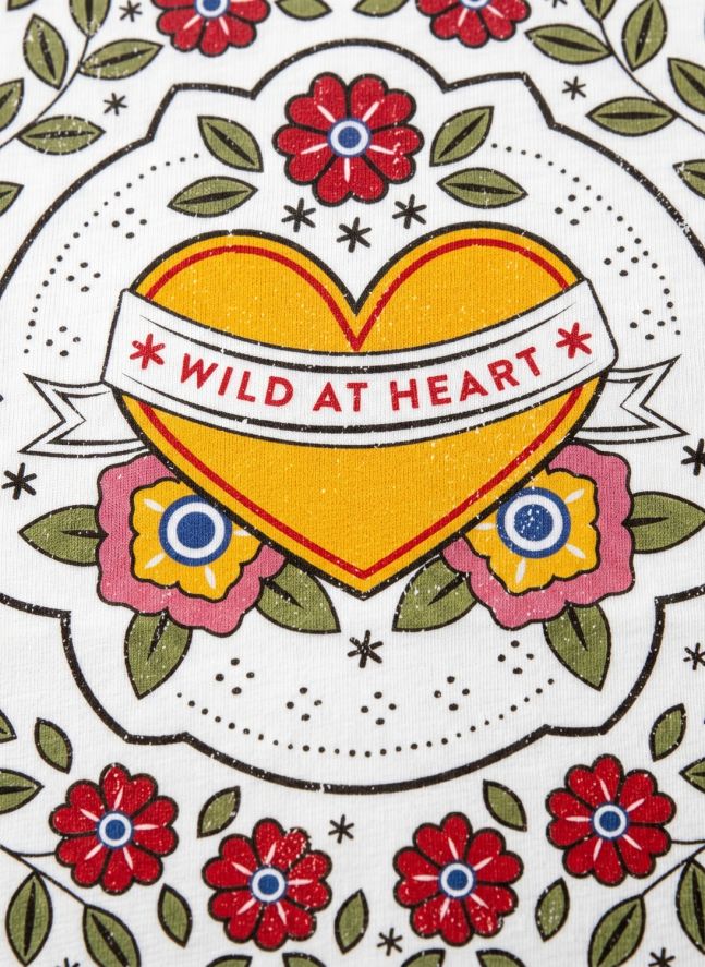 T-shirt Luna Wild at Heart | Blanc cassé