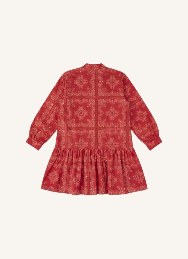 Robe Romy Bandana | Rouge foncé
