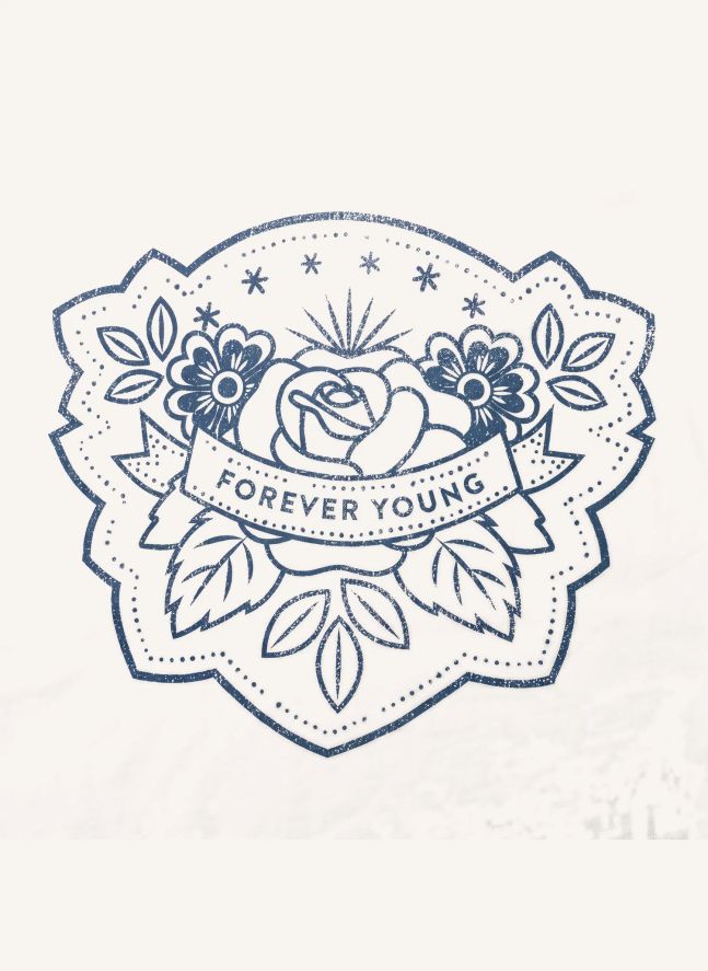 T-shirt Luna Forever Young | Blanc cassé