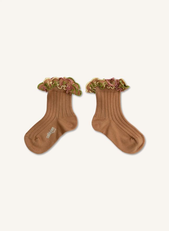 Chaussettes Anémone | Marron