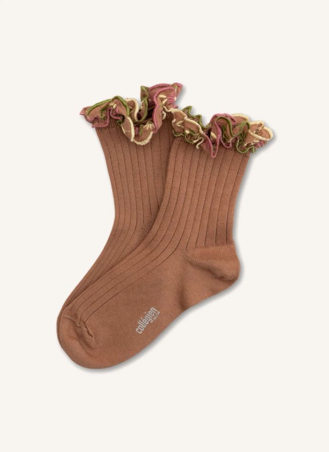 Chaussettes Anémone | Marron
