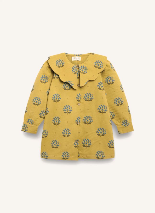 Robe Arboleda Fleurs Coton Bio | Jaune