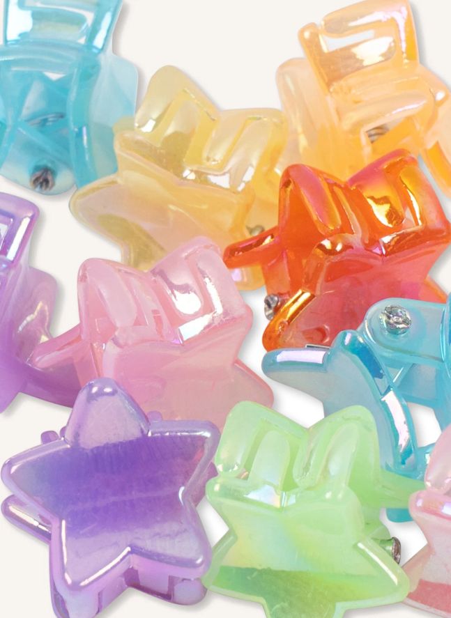 Lot de Mini Barrettes Etoiles | Rose