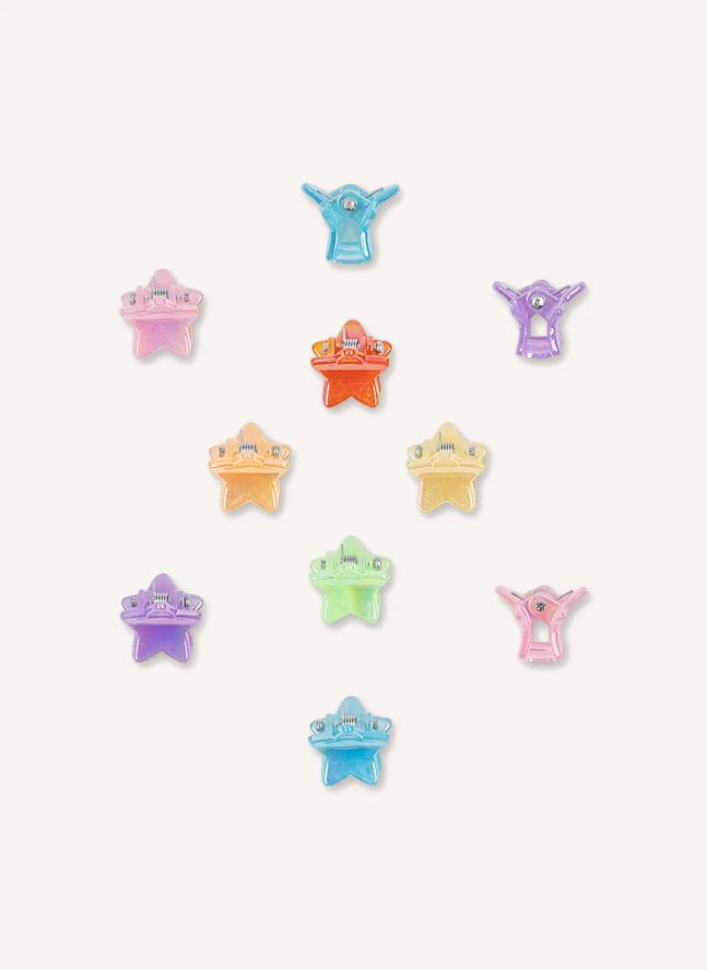 Lot de Mini Barrettes Etoiles | Rose