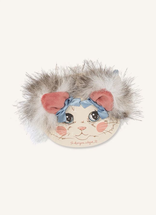Lot de 2 Barrettes Fourrure | Gris
