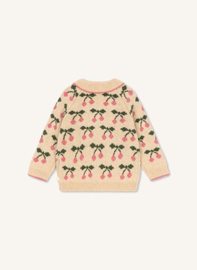 Gilet Belou Cerises Laine | Rose