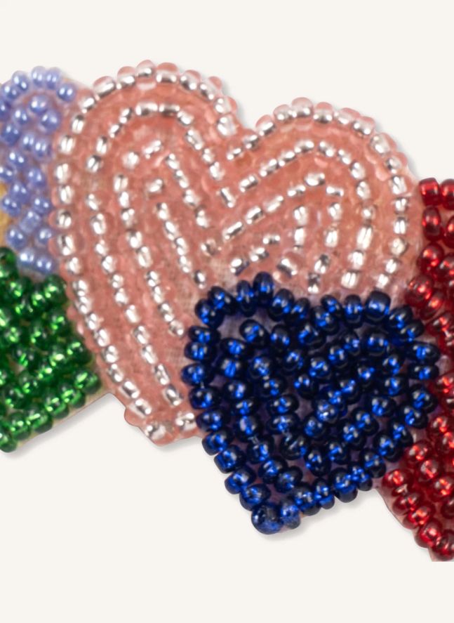 Barrette Cœurs | Rouge